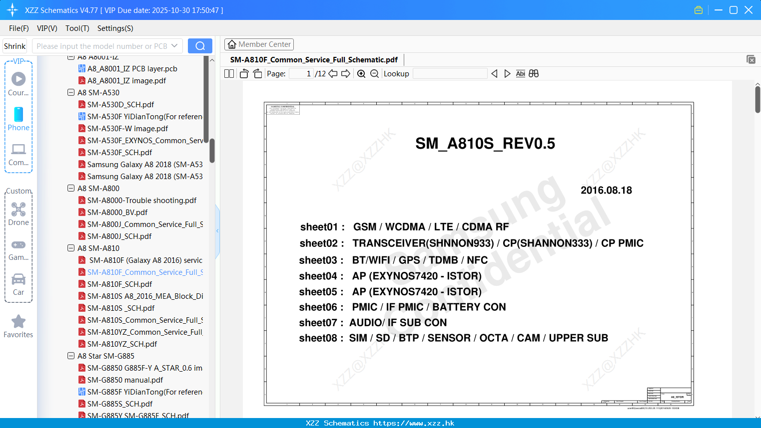 Samsung SM-A810F_Common_Service_Full_Schematic